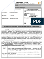 Indian Air Force: Call Up Letter: Meteorological Branch