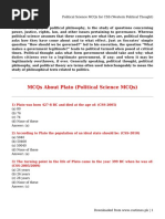 Political Science MCQs For CSS (Western Political Thought)