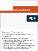 Business Presentations-Lecture 3 PDF