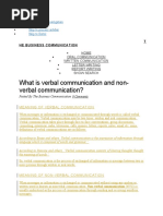 What Is Verbal Communication and Non-Verbal Communication?