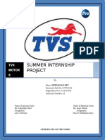 Summer Internship Project: Sales Promotion On Tvs Scooty