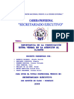 Importancia de La Comunicacion Extraverbal en La Atencion Al Cliente