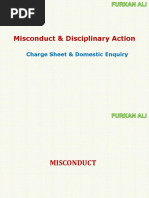 Misconduct & Disciplinary Action: Charge Sheet & Domestic Enquiry