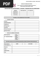 Application For Appointment / Change / Termination of Supervisors