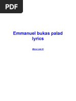 Emmanuel Bukas Palad Lyrics PDF