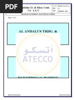 Method Statement: Al Andalus Trdg. & Elect. Cont. Co. L.L.C