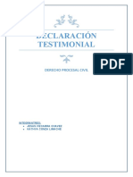 Declaración Testimonial Ordenado