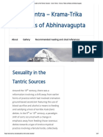 Sexuality in The Tantric Sources - Saiva Tantra - Krama-Trika Synthesis of Abhinavagupta