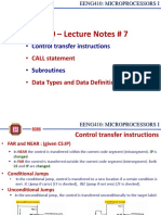 Fall 2019/20 - Lecture Notes # 7: - Control Transfer Instructions