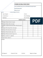 Bitumen Extraction Test: Observation