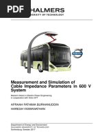 Measurement and Simulation of Cable Impedance Parameters in 600 V System