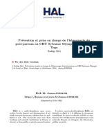 Prévention Et Prise en Charge de L'hémorragie Du Post-Partum Au CHU Sylvanus Olympio de Lomé Au Togo