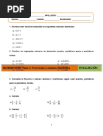 Mates 2º ESO - T2 Fracciones y Números Decimales