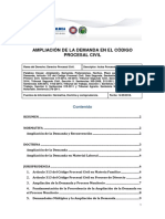 Ampliación de La Demanda en El Código Procesal Civil