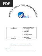 Department of Mechanical Engineering