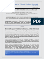 Osmolality Threshold For Sickle Cell Erythrocyte Hemolysis