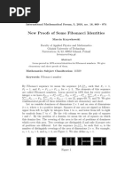 New Proofs of Some Fibonacci Identities: International Mathematical Forum, 5, 2010, No. 18, 869 - 874