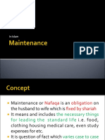 Maintenance in Islam