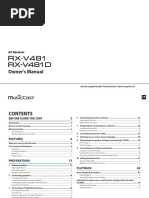 RX-V481 RX-V481D Manual English PDF