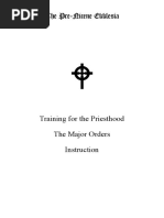 00 - Training For The Priesthood - Major Orders - Instruction PDF