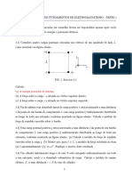 Primeira Lista Fundamentos de Eletromagnetismo