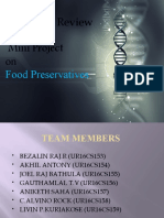 Mid Term Review of Mini Project On: Food Preservatives