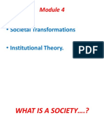 Societal Transformations - Institutional Theory