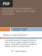 Trade Deficit & Control Measures: India and Other Countries