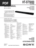 Service Manual: Sound Bar Active Speaker System