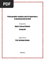 Polarographic Analysis and Its Importance in Pharmaceutical Field PDF