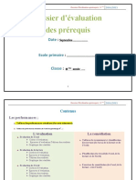 Dossier D - Évaluation de Prérequi 4 Eme