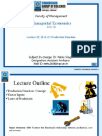 Managerial Economics: Faculty of Management