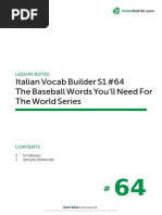 Italian Vocab Builder S1 #64 The Baseball Words You'll Need For The World Series