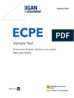 ECPE SampleTest 1003 Test Booklet