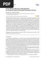 Green Human Resource Management: An Evidence-Based Systematic Literature Review