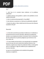 Problemas Ambientales y Desarrollo Económico