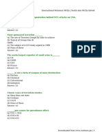 International Relations MCQs - South Asia MCQs Solved PDF