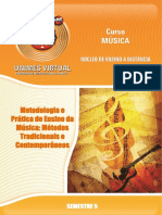 218 - Metodologia e Prática de Ensino Da Música - Métodos Tradicionais e Contemporâneos