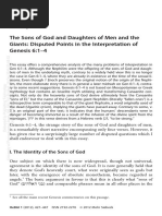 The Sons of God and Daughters of Men and The Giants: Disputed Points in The Interpretation of Genesis 6:1-4