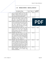 Chapter - 22: Bridge Works - Miscellaneous: Item No. Description of Item Unit Rate (RS.) Cement Qty. (QTL.)