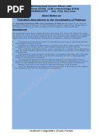 Muhammad Imran Khan Adv. LLB Hons (UOS), LLM Criminology (USA) Short Notes On Twentieth Amendment To The Constitution of Pakistan