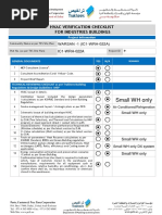 Hvac Verification Checklist For Industries Buildings: Small WH Only