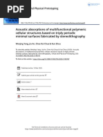 Acoustic Absorptions of Multifunctional Polymeric Cellular Structures Based On Triply Periodic Minimal Surfaces Fabricated by Stereolithography