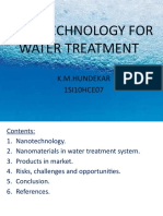 Nanotechnology For Water Treatment: K.M.Hundekar 1SI10HCE07