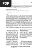 Six Sigma Methodology and Its Relationship With Lean Manufacturing System