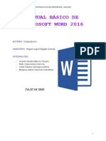 Manual Basico de Microsoft Word 2016 PDF