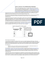 Deconstructing The Common Core Mathematical Standard