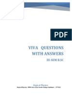 Viva Questions With Answers: Iii-Sem B.SC