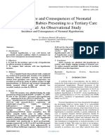 The Incidence and Consequences of Neonatal Hypothermia in Babies Presenting To A Tertiary Care Hospital: An Observational Study