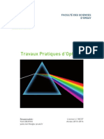 Travaux Pratiques D'optique: Faculté Des Sciences D'Orsay